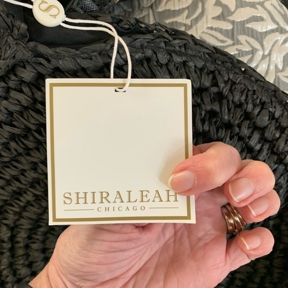 Shiraleah Rio woven straw circular shoulder bag purse snap close 19 in drop NEW - Picture 3 of 8
